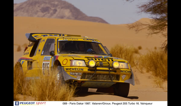 Peugeot 205 Turbo 16 – World Rally Champion 1985 - 1986 – Paris Dakar Winner 1987 -1988 – 2nd Pikes Peak 1987 5