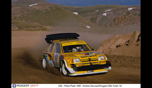 Peugeot 205 Turbo 16 – World Rally Champion 1985 - 1986 – Paris Dakar Winner 1987 -1988 – 2nd Pikes Peak 1987 7