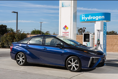 Toyota MIRAI Refueling Hydrogen